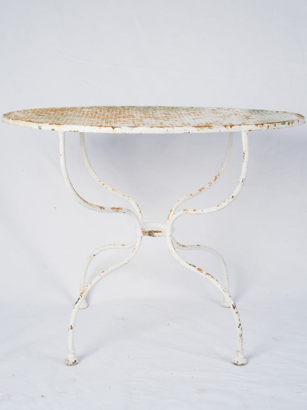 Aged, vintage French patio furniture
