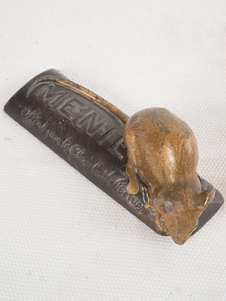 Classic bronze-like finish paperweight