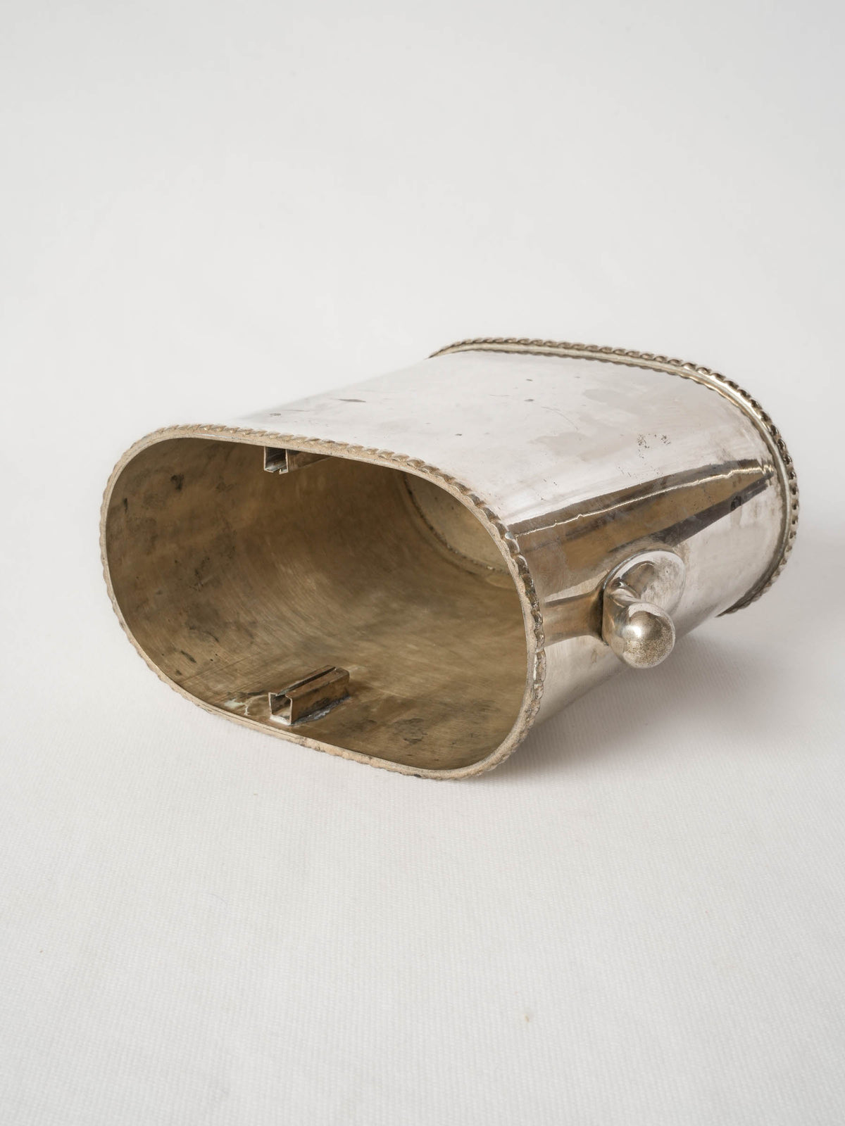 Vintage Pottery Silver-Plated Double Bottle Wine Cooler