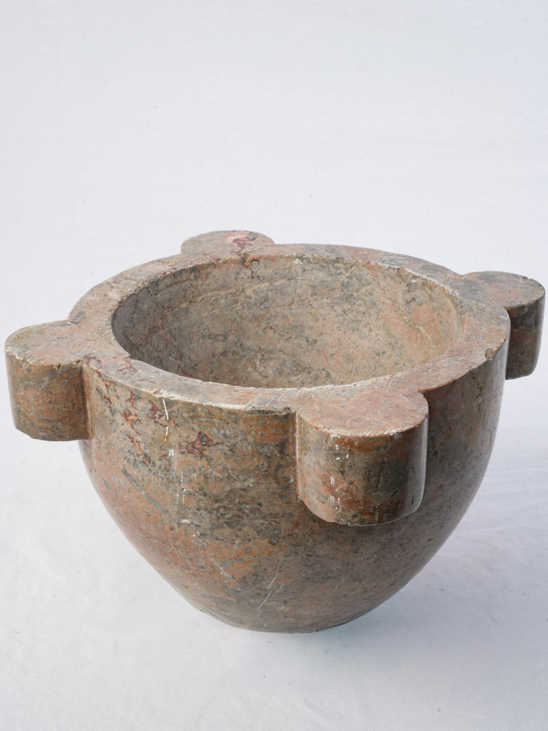 Timeworn antique marble mortar