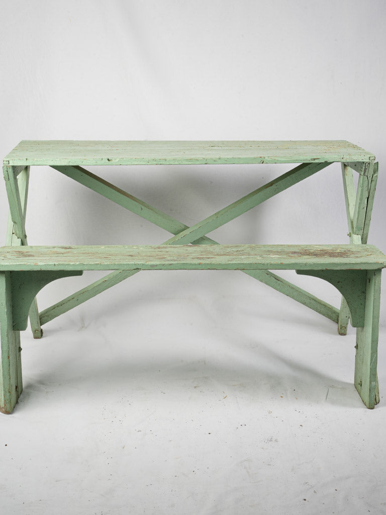 Aged mint green table set