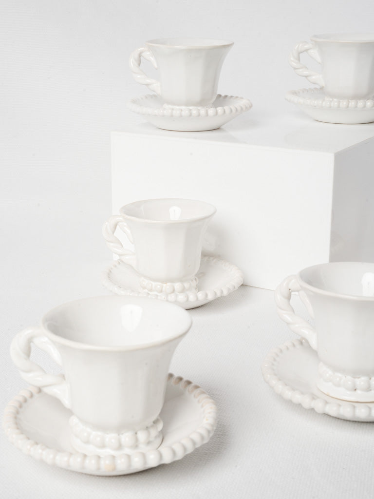 Charming tulip-shaped cup and saucer