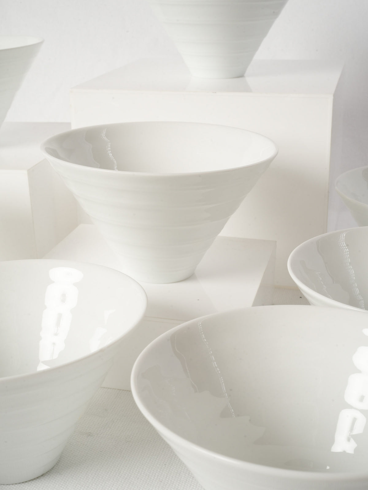Set of 12 Vintage Bernardaud Limoges Porcelain Bowls