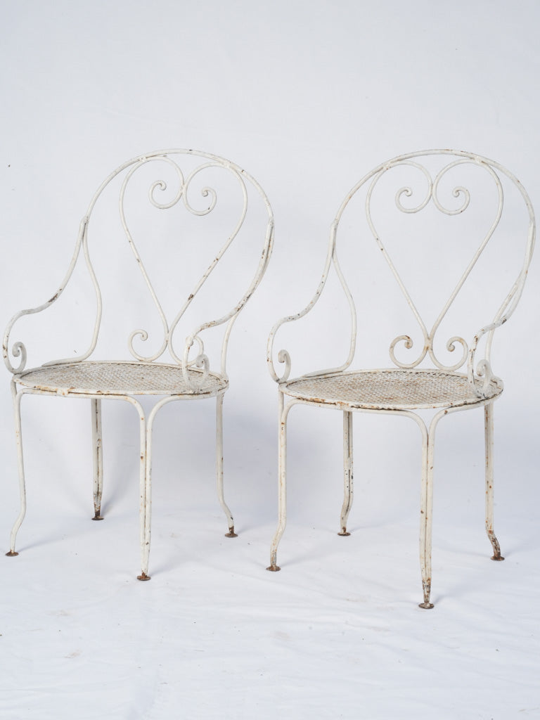 Antique French Iron Children's Garden Armchairs