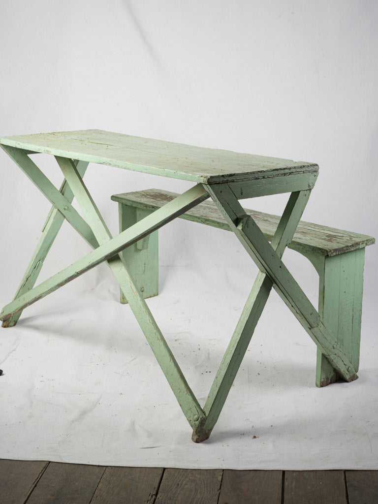 Vintage textured surface bench