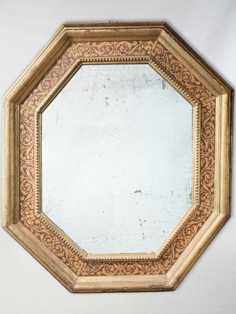 Striking vintage Tuscan octagonal mirror