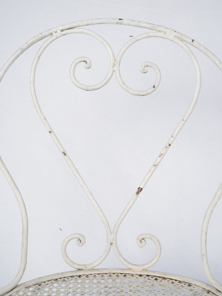 Aged French Garden Iron Armchairs