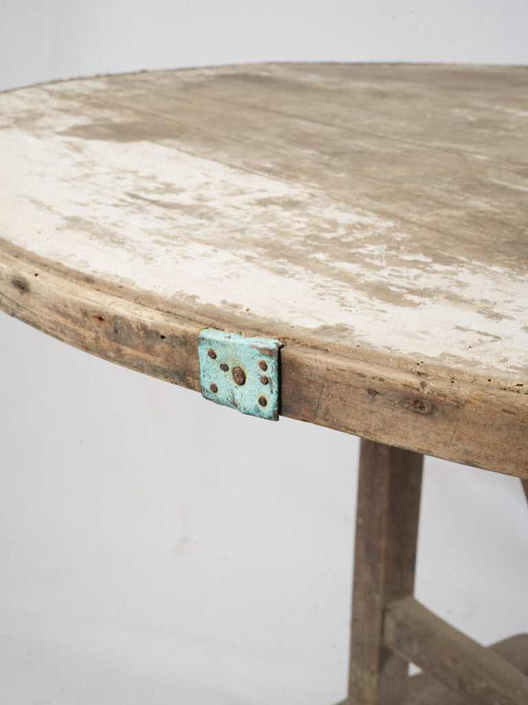 Whitewashed patina rustic table  