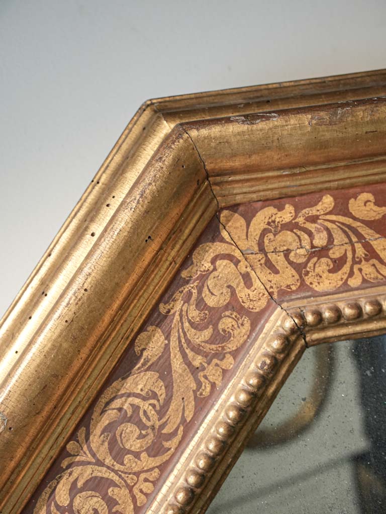 Rare gilded decorative Tuscan mirror
