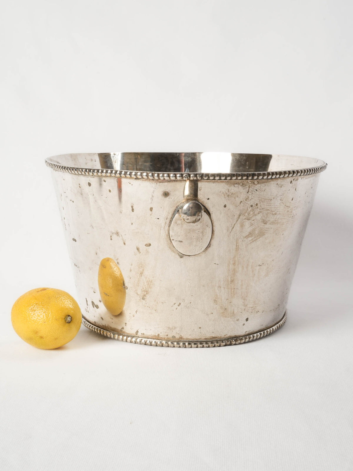 Large Oval Antique French Silver Plated Champagne Cooler