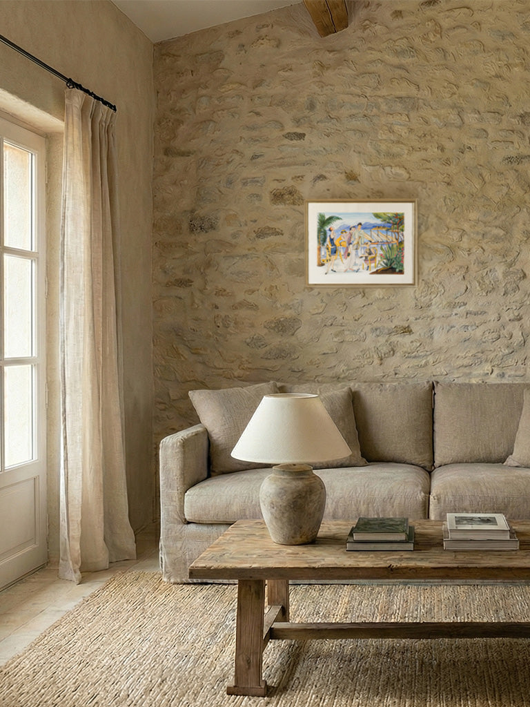 Chic stylized watercolor painting