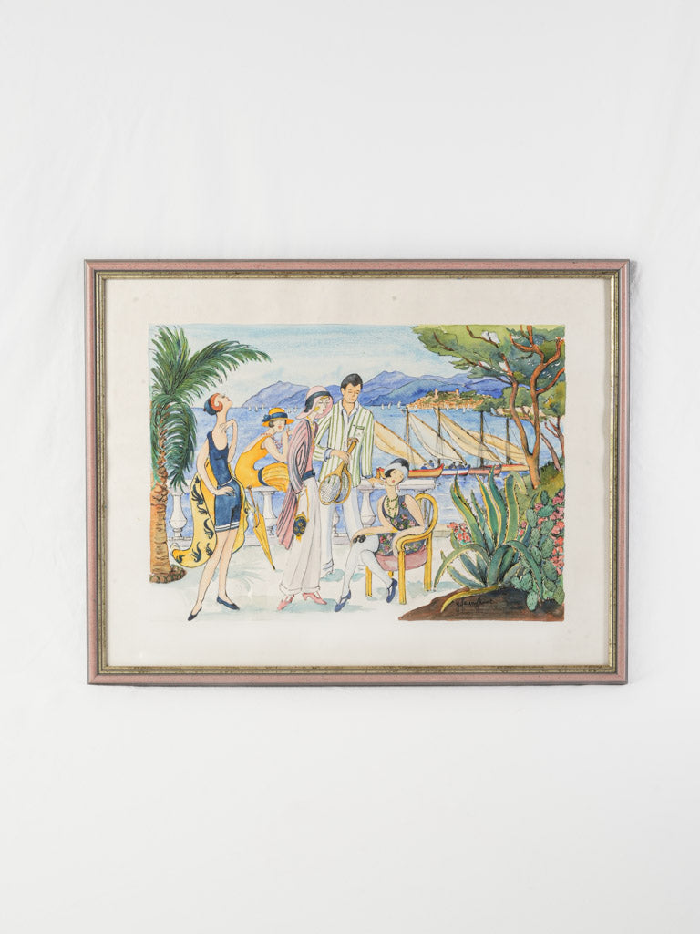Vibrant interwar Riviera artwork