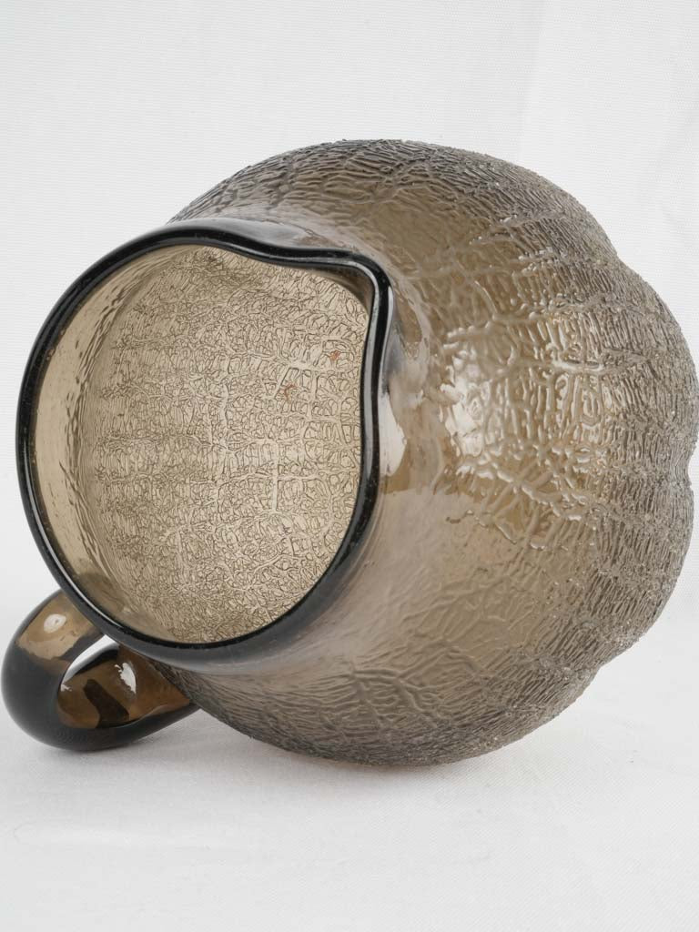 Decorative cantaloupe-scale glass vessel