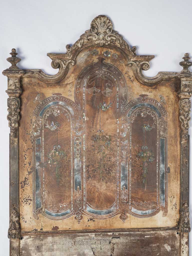 Opulent Italian Floral Inlay Headboards