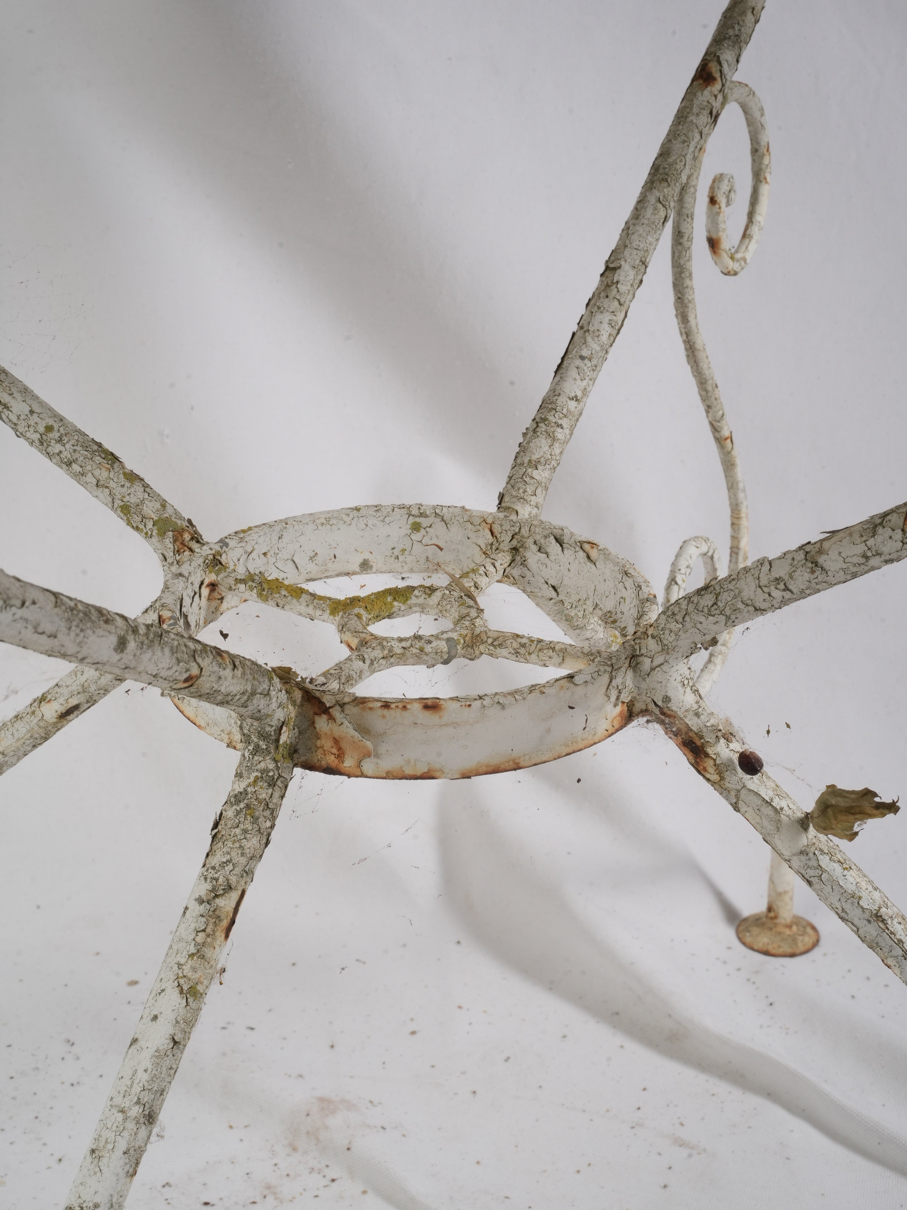 Subtle rust wrought iron table