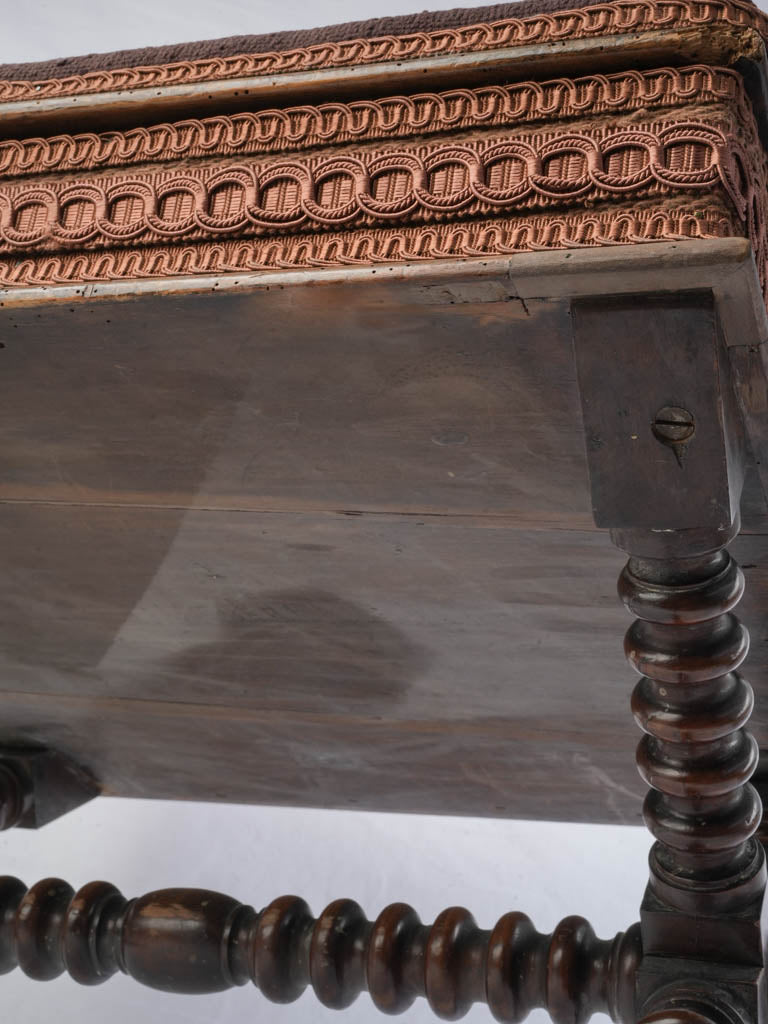 Traditional French decorative wooden stool