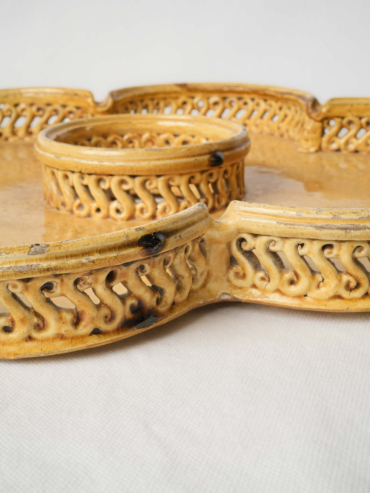 Rare 19th-Century Provençal Pottery Centerpiece - 15¼"