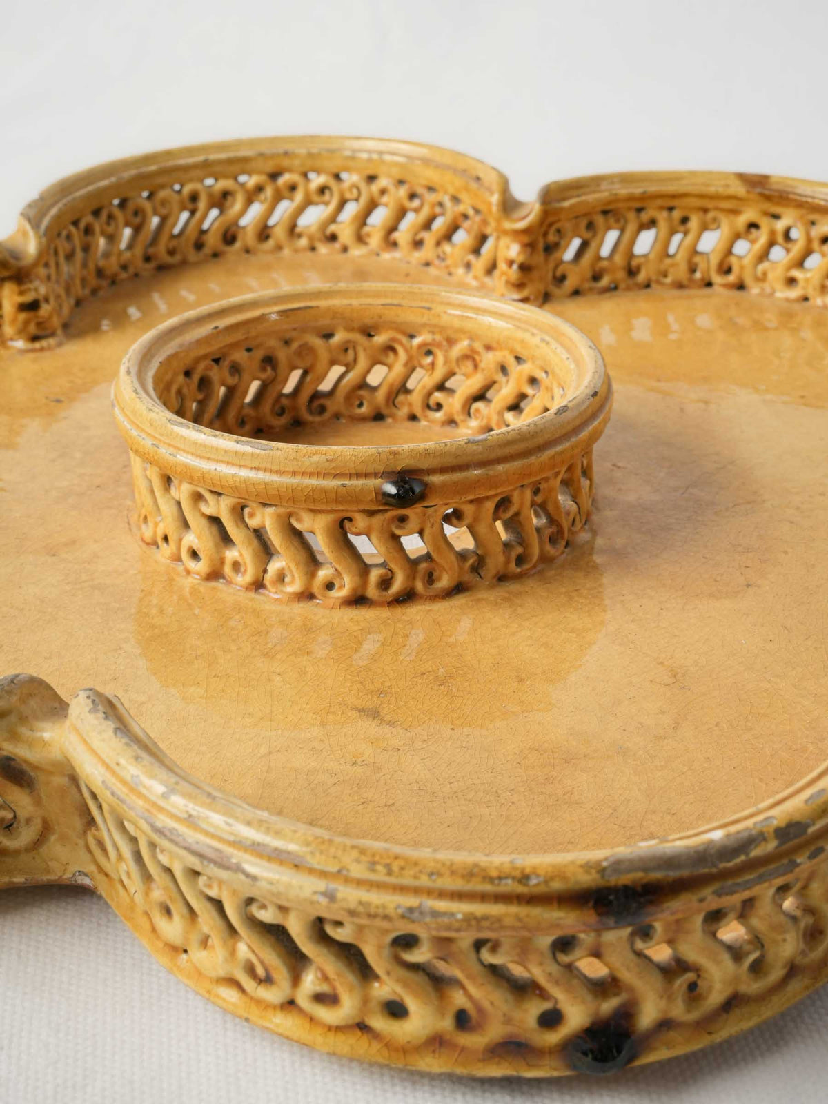 Rare 19th-Century Provençal Pottery Centerpiece - 15¼"