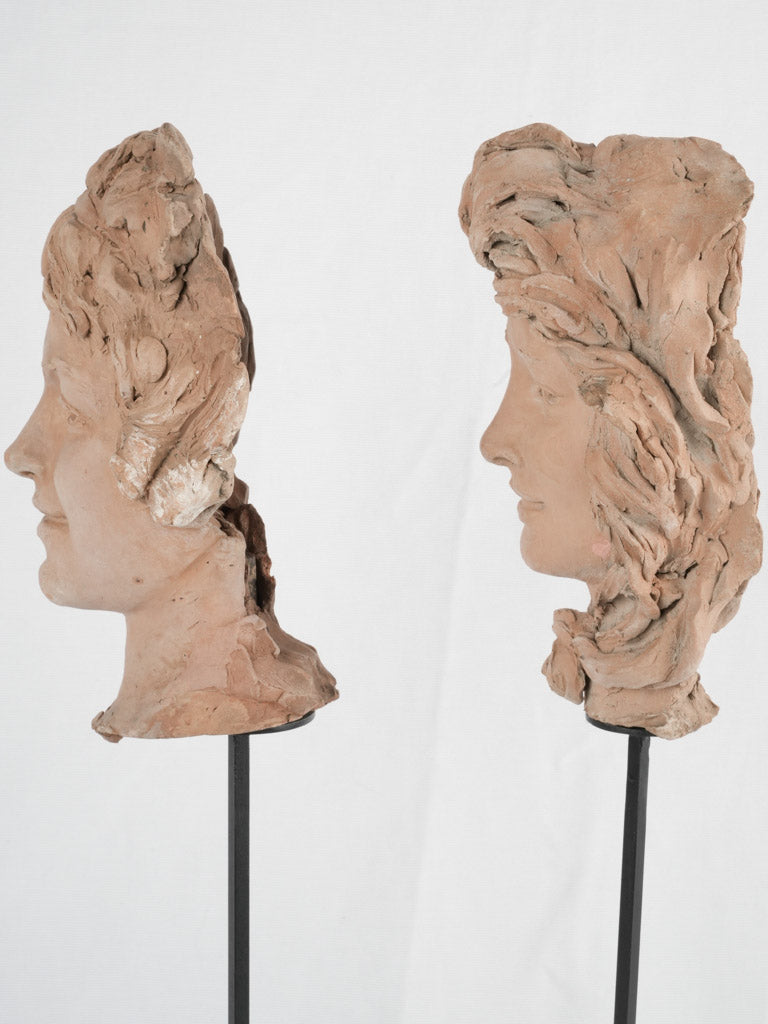Rustic terracotta figurines, early 20th-century