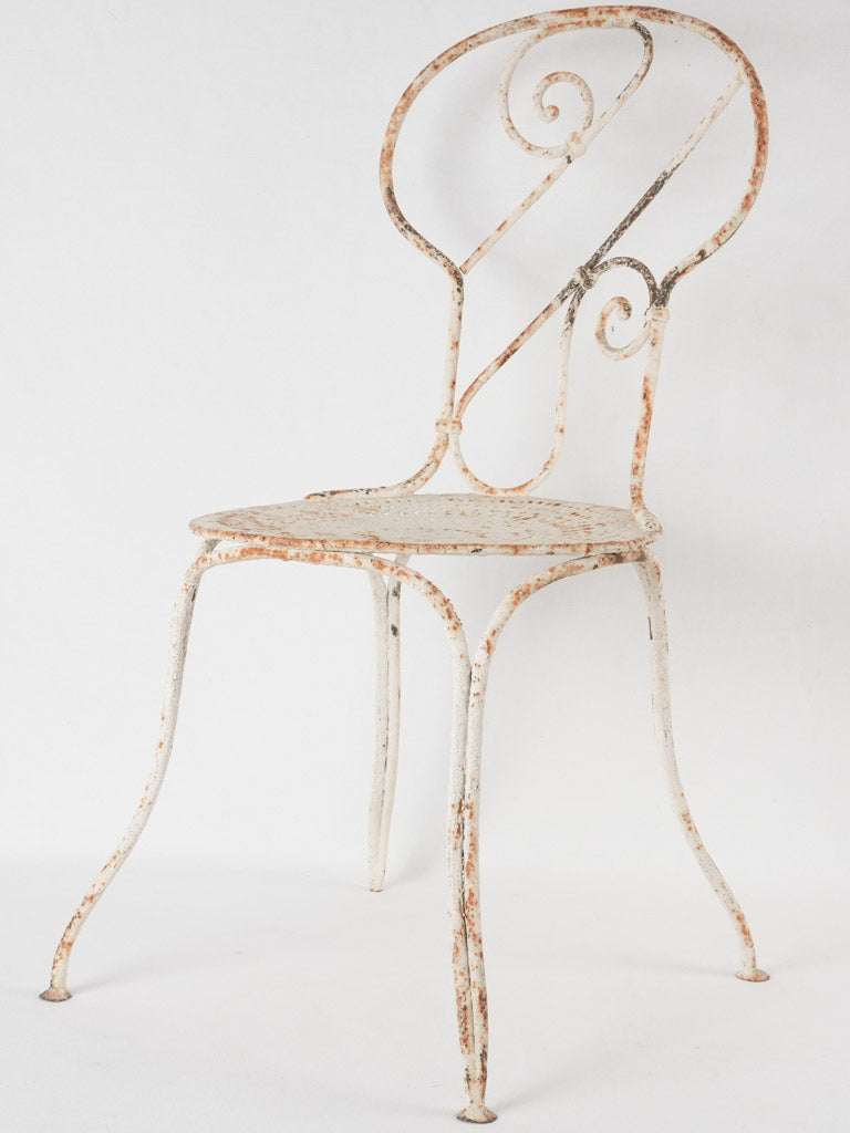 Antique French weathered garden chair