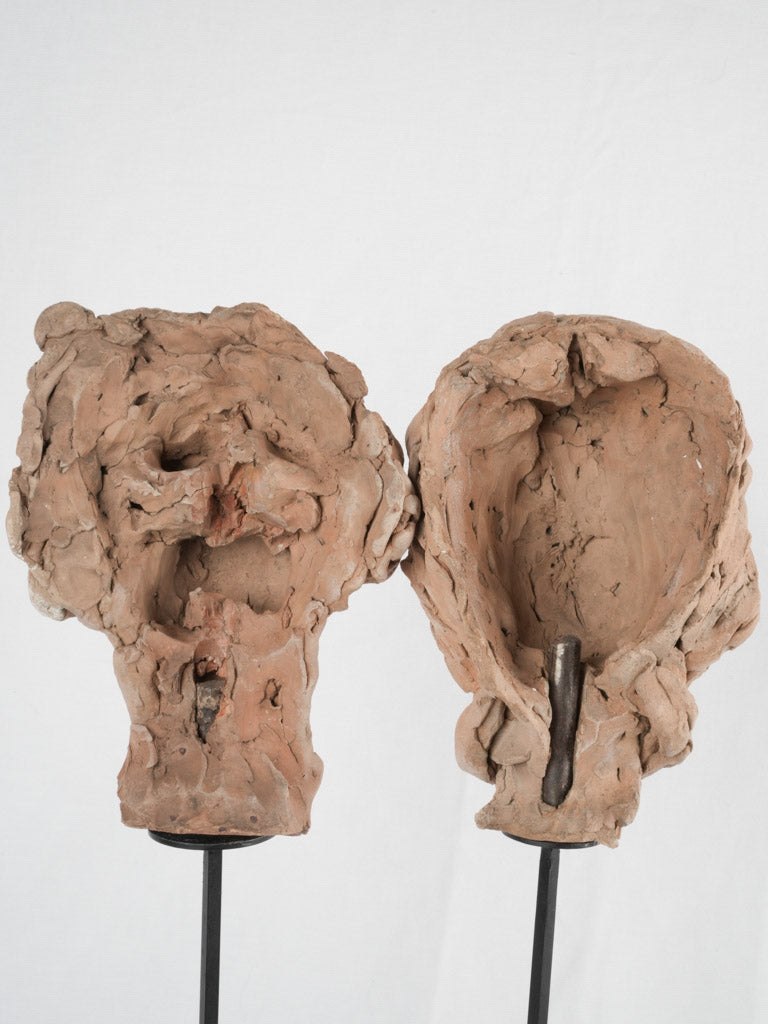 Classic terracotta art, freestanding on stands
