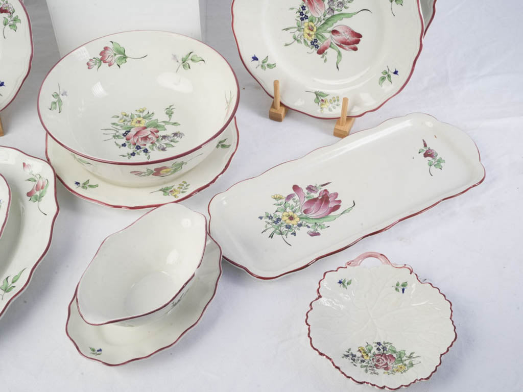 Hand-painted French ceramic serving platters