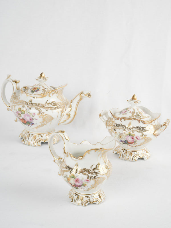 Antique French porcelain coffee service