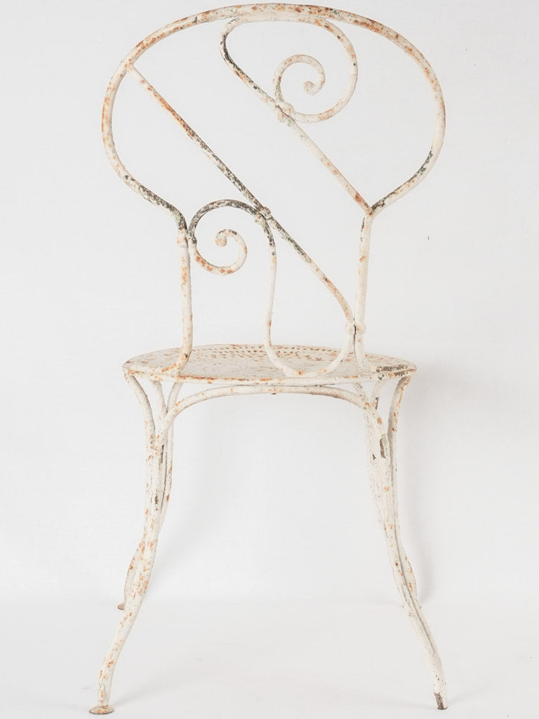 White antique French outdoor seating