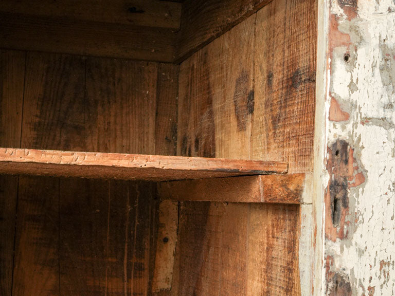 Aged fir wood market counter 