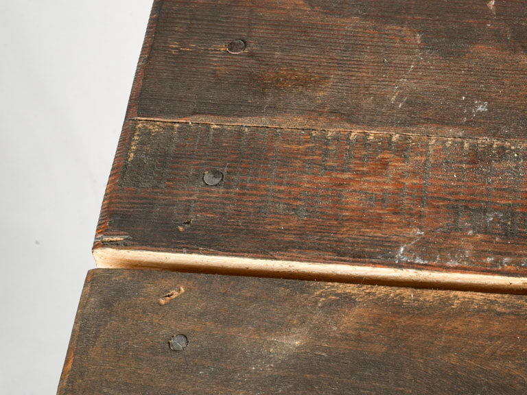 Worn paint layer French furniture 