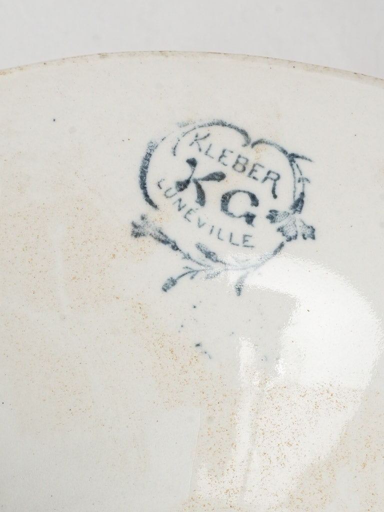 Ornate Lunéville porcelain carnation plate