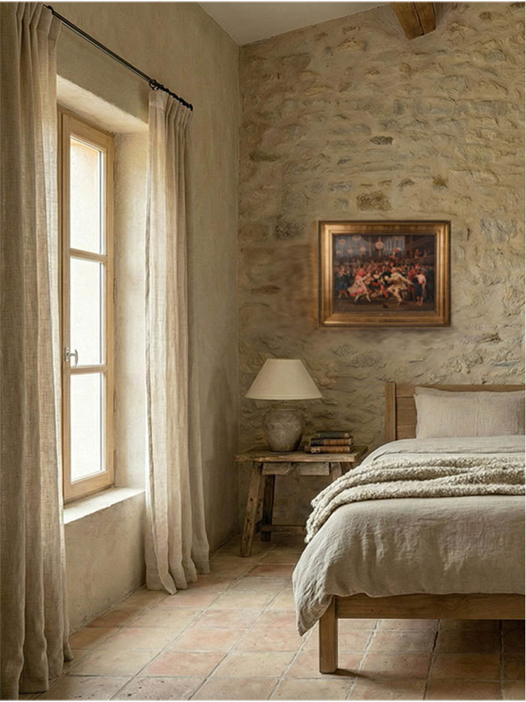 Animated theatrical scene wall art