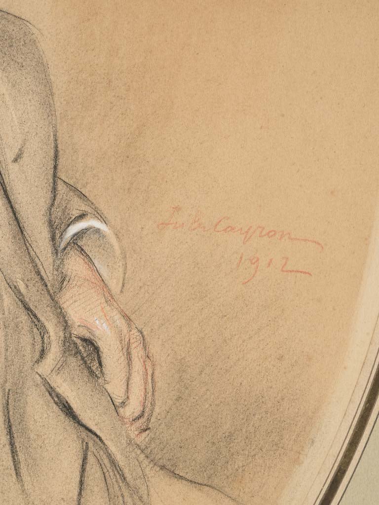Timeless French elegance oval drawings