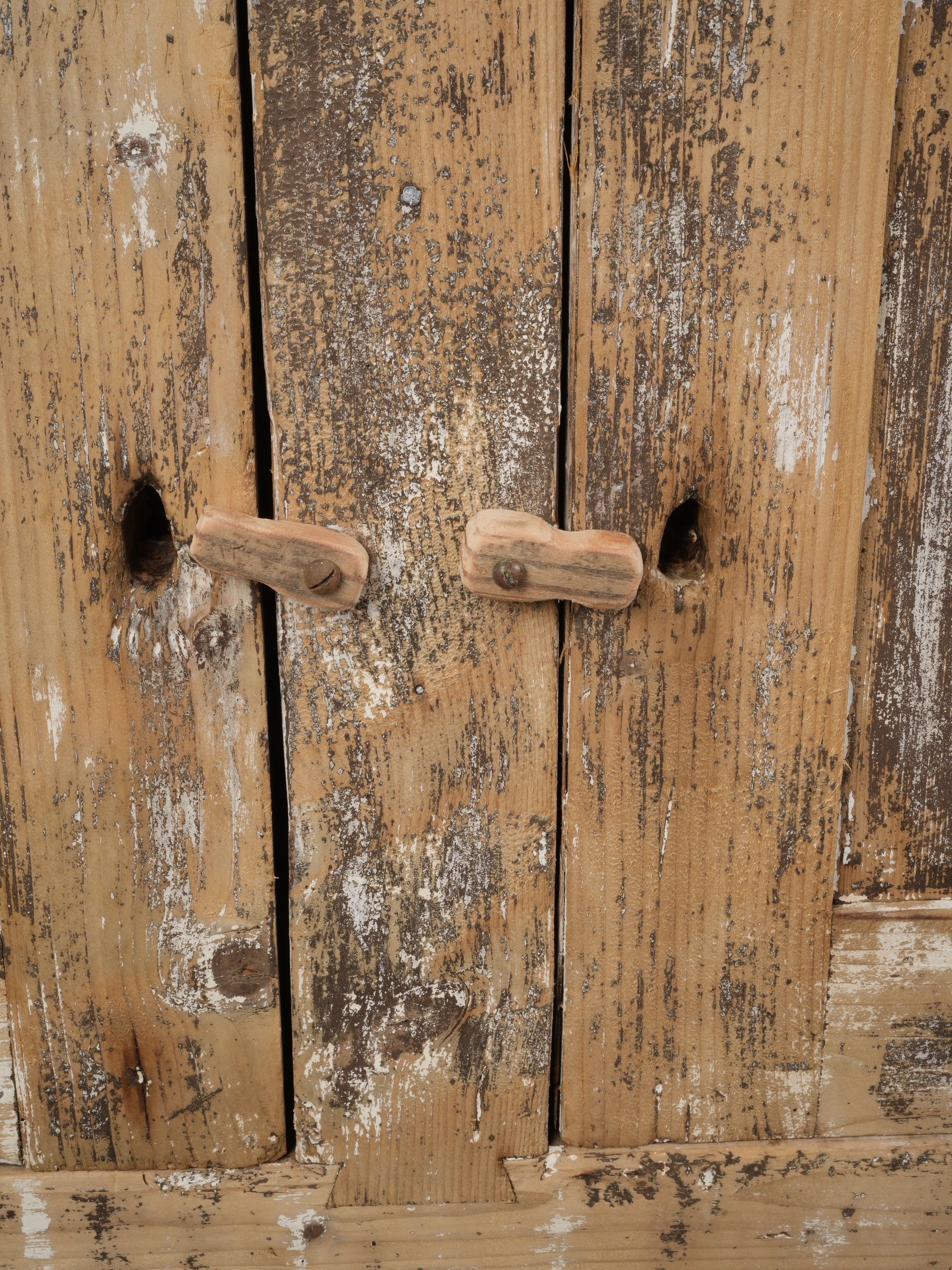 Antique sun-bleached French cabinet