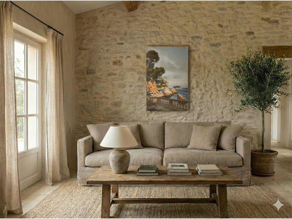 Vintage Provence-inspired canvas piece