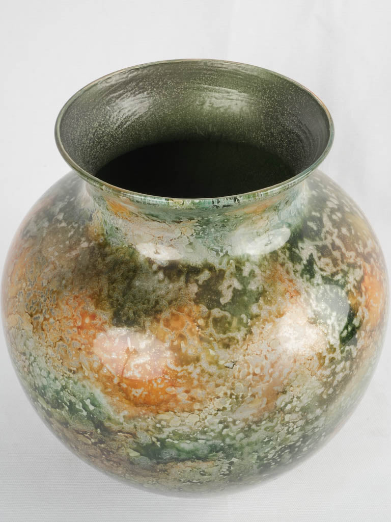 Elegant vintage glass large floral vase