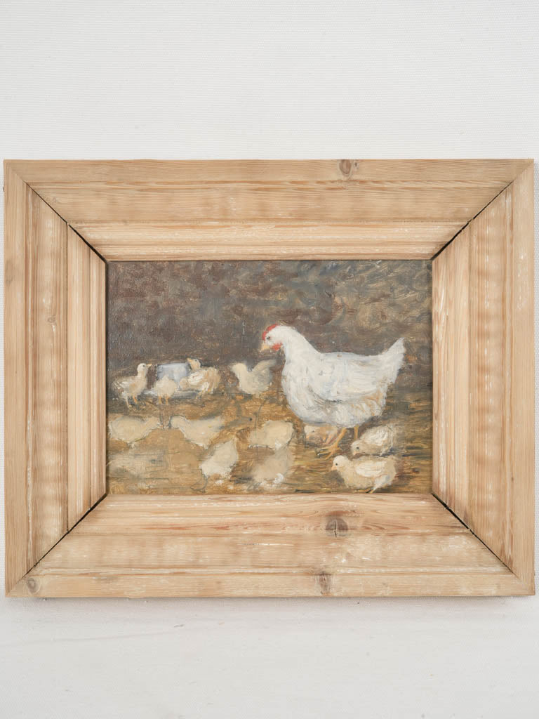 Charming antique oil painting artwork