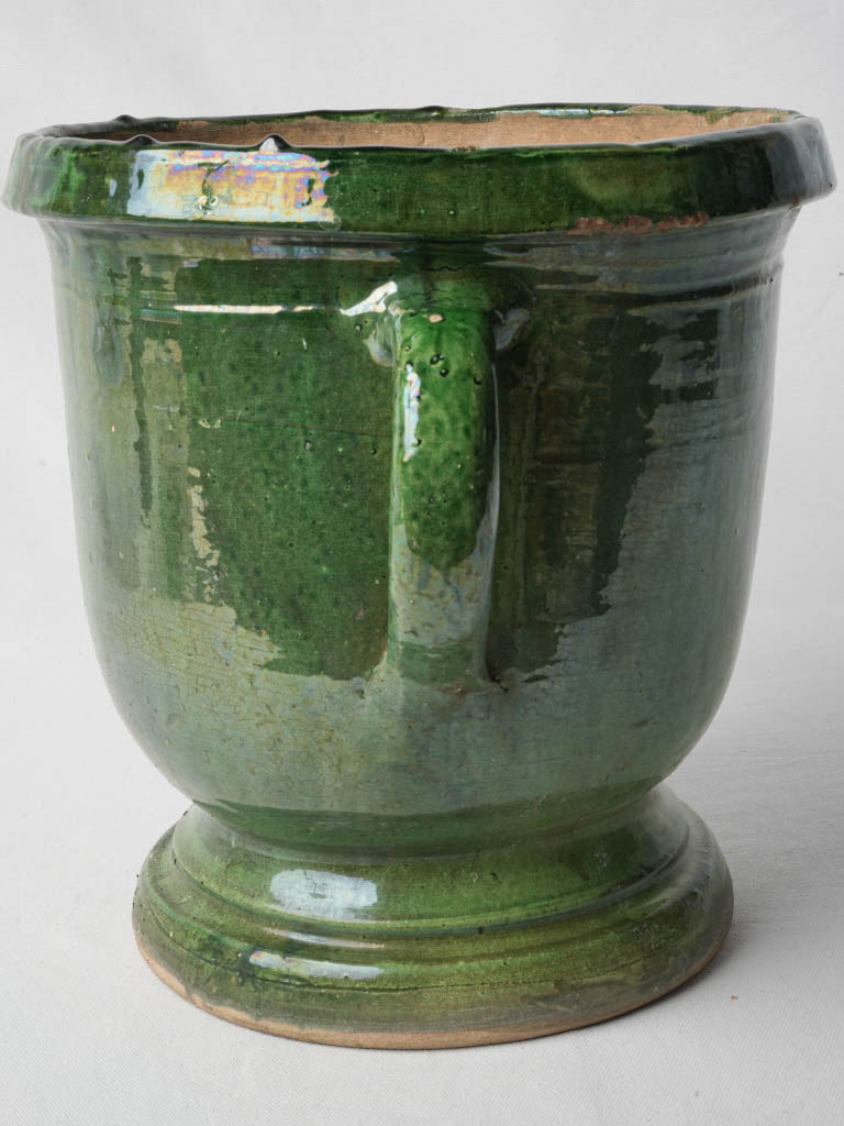 Wheel-thrown terracotta urn