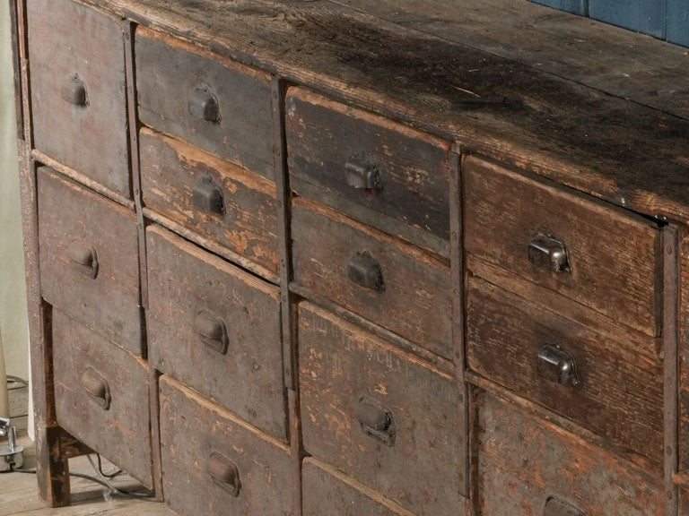 Authentic worn storage drawer