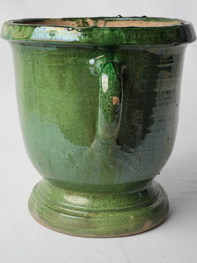 French green-glazed planter
