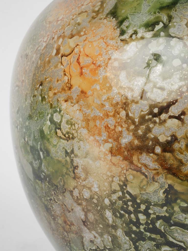Nostalgic colorful powder-finish glass vase