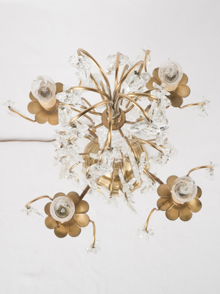 Historical crystal table lamp girandole