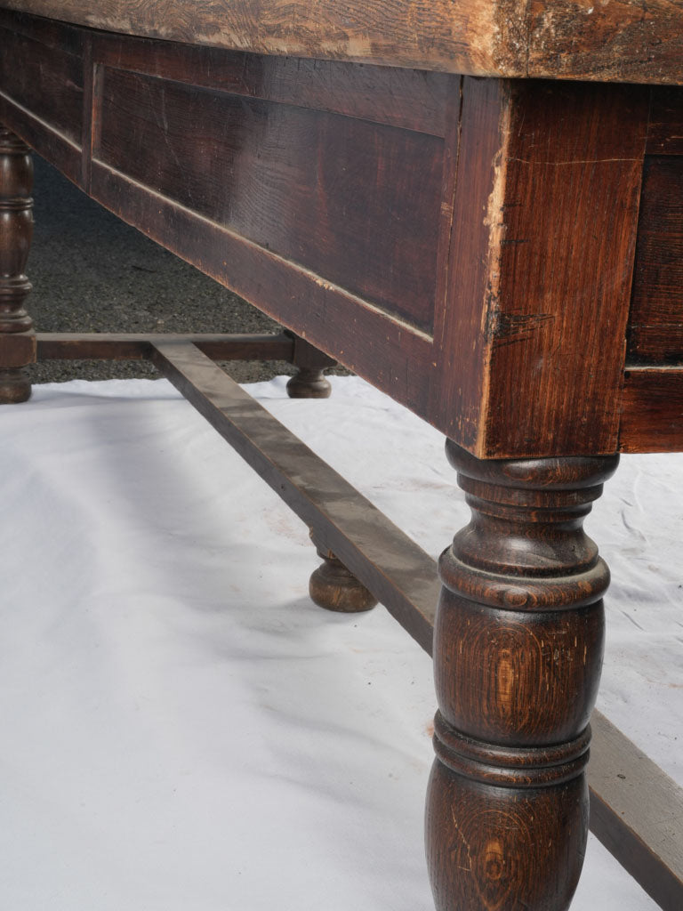 Dark patina three-drawer console