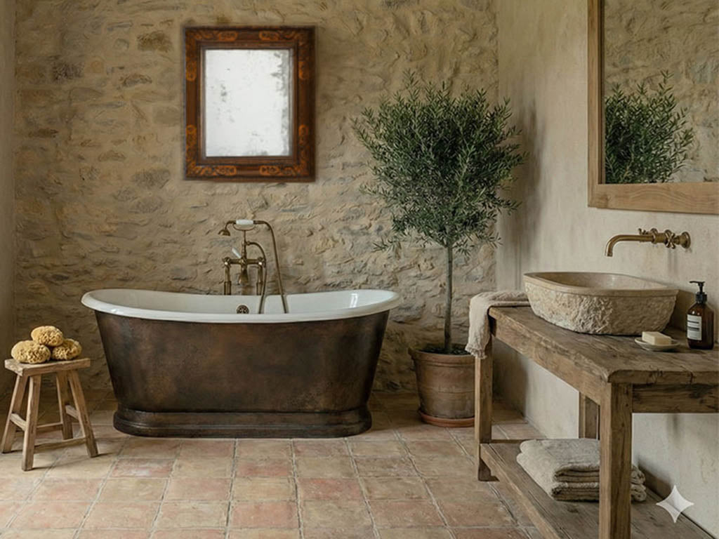 Rare French marquetry wall mirror