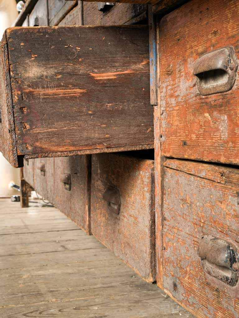 Textured utilitarian furniture piece