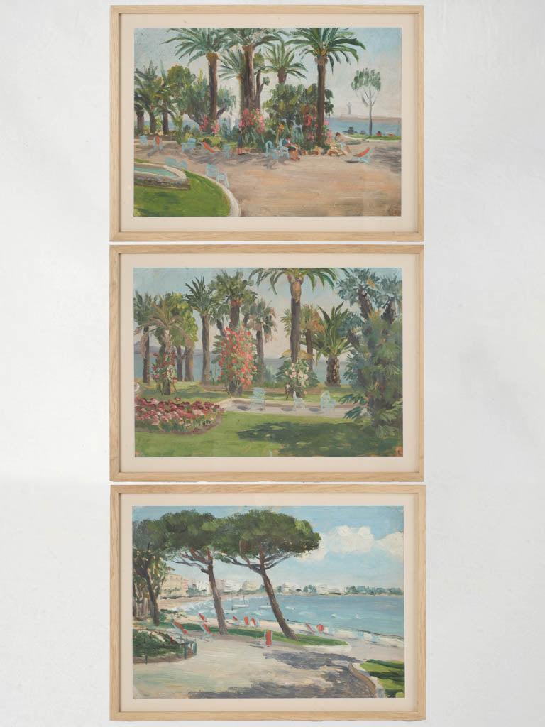Vibrant, early-twentieth-century, oil paintings