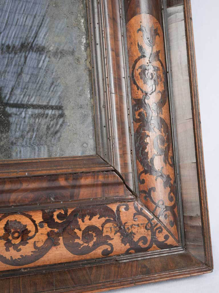 Distinctive mercury plate vintage mirror