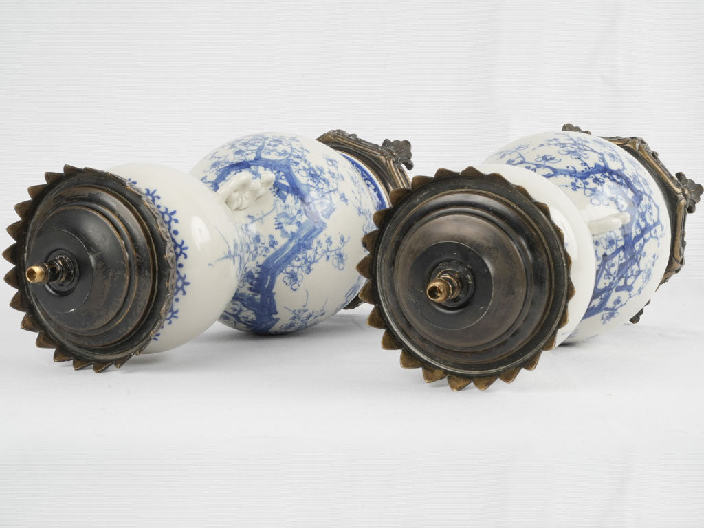 Beige and blue vintage lighting