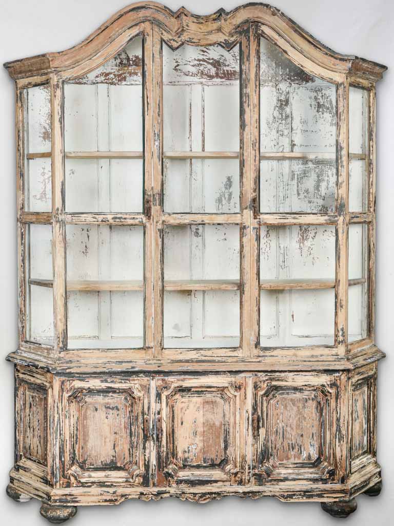 Rustic elegant French vitrine cabinet