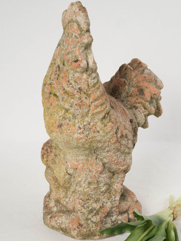 Weathered rustic concrete garden decoration